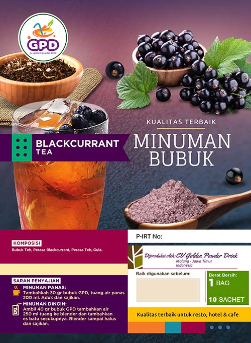 Premium Blackcurrant Tea 1 BAG (10 Sachet)